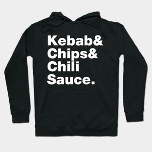 Kebab & Chips & Chili Sauce. Hoodie